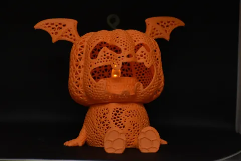 Хелоуин тиква-фенер с крилца и тяло