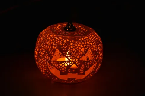 Светеща Хелоуин тиква за декорация